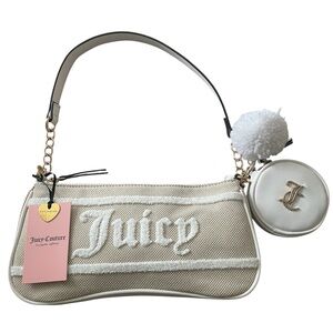 Juicy Couture Tan and White Shoulder Bag